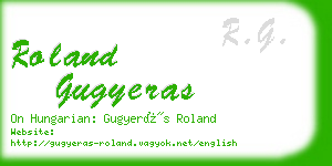 roland gugyeras business card